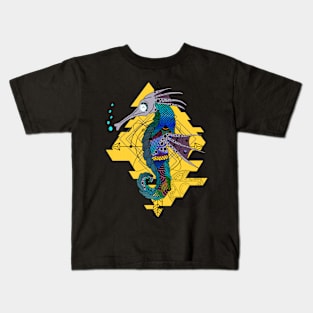 Tribal Seahorse Ocean Lover Kids T-Shirt